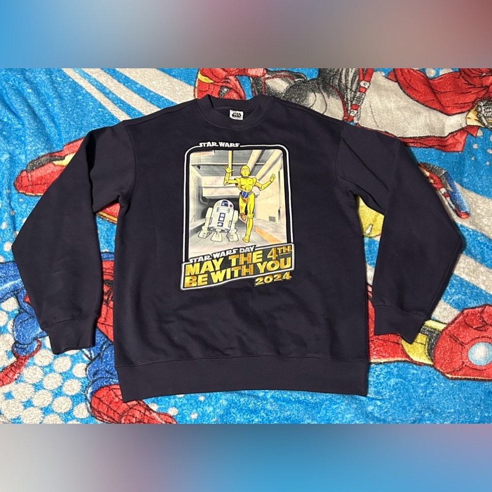 STAR WARS “May the 4th Be With You” 2024 Embroidered Graphic Crewneck Sweater